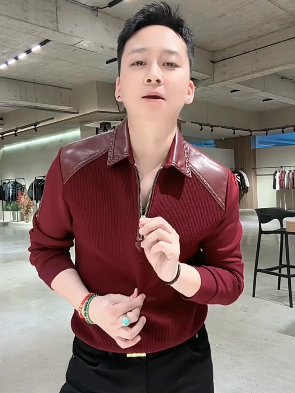 

Casual Faionable Men's T-irt Hoodie f Zipper Turn-down Collar Autumn Winter New Sle Versatile Personali Cool Mediu...