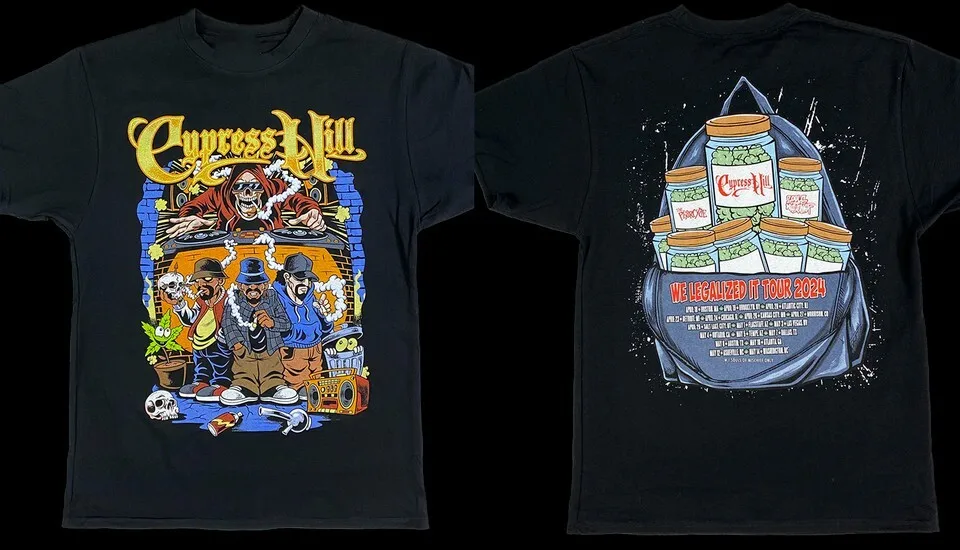 Camiseta ilustrada del evento We Legalized It Tour 2024 – Camiseta Cypress Hill ZL558