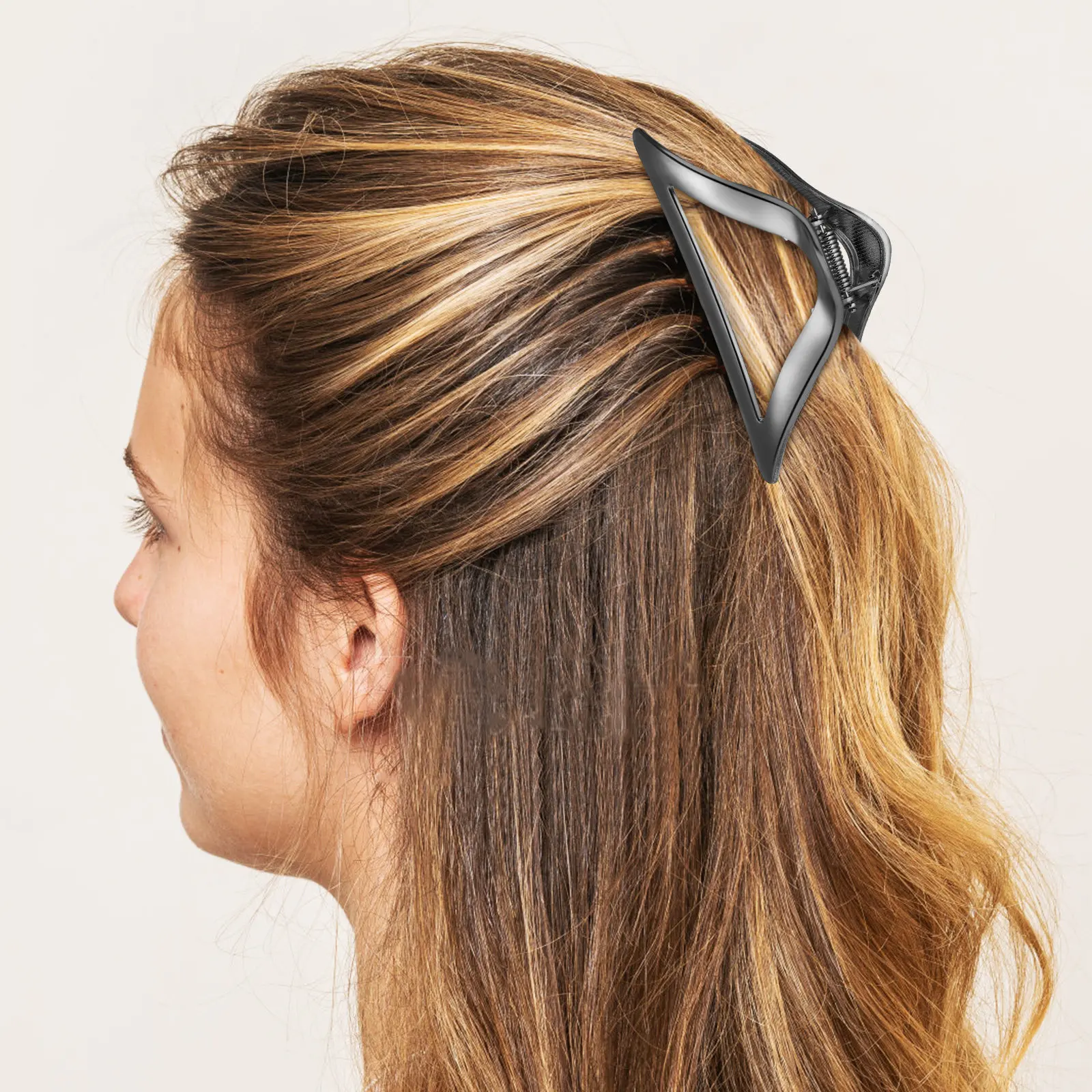 

Набор из 3 заколок-крабов для волос для женщин, большие металлические заколки с прочным креплением, подходят для всех типов волос, для укладки, путешествий, спорта и повседневного использования