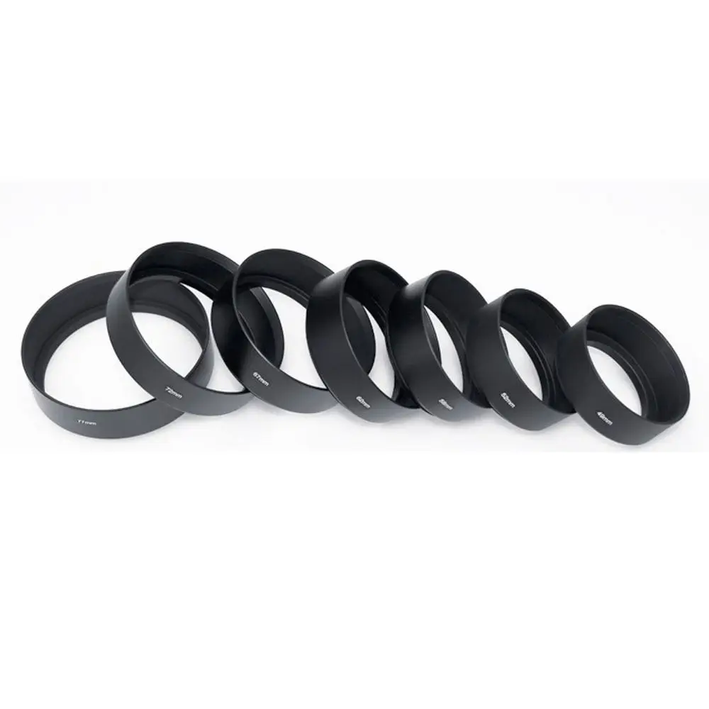 40.5/43/46/49/52/55/58/62/67/72mm Metal LENS HOOD for Canon for Nikon Camera Accessories Universal Sunshade