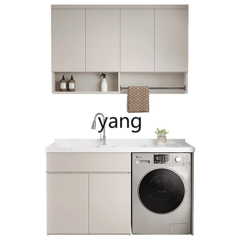 LHH – armoire de balcon à linge en aluminium nid d'abeille, combinaison de piscine à grande fente, lavabo intégré, rouleau significatif