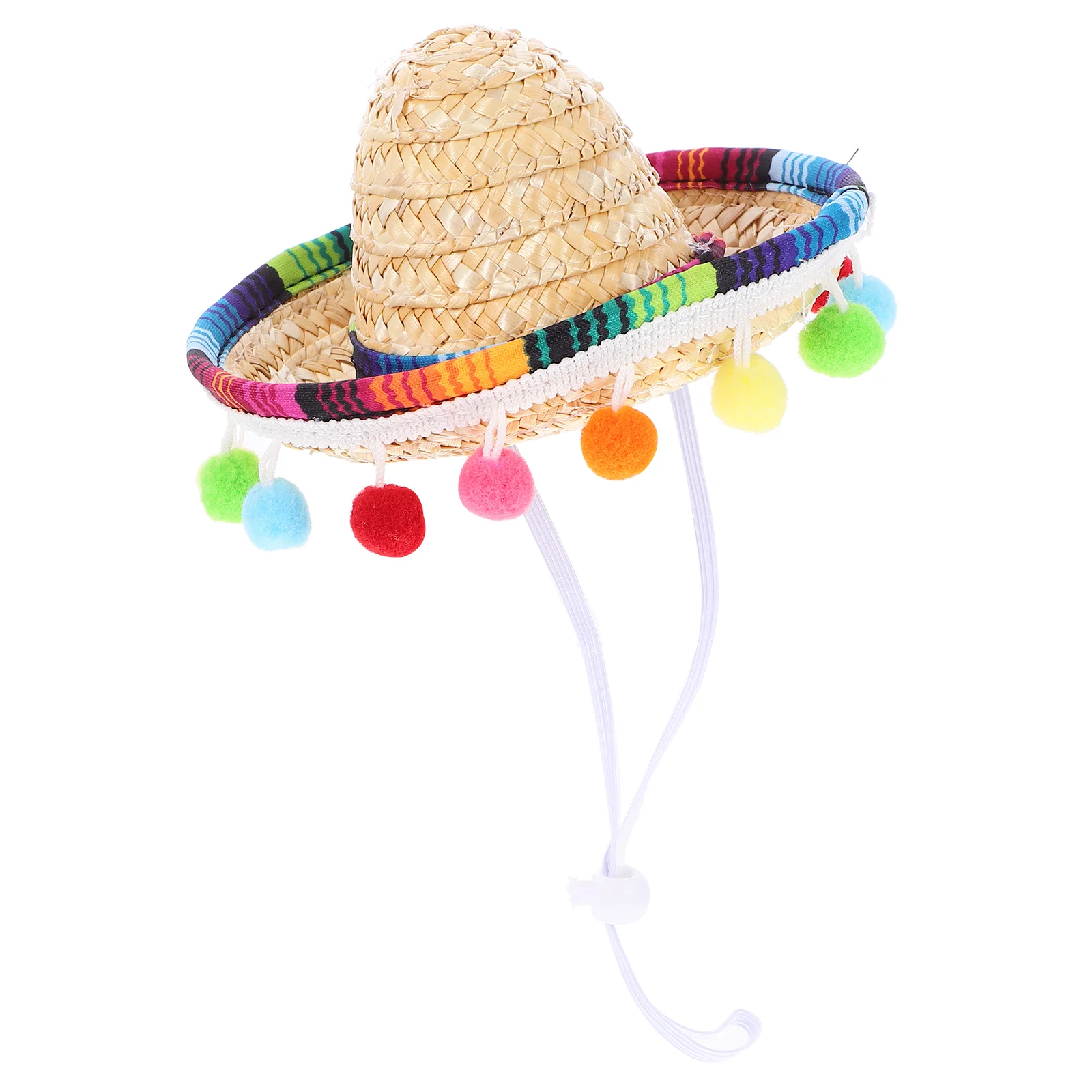 

Small Hat Sombrero Hats Spanish Straw Mexican Style Woven Knitted Polyester for Party Decorations Child