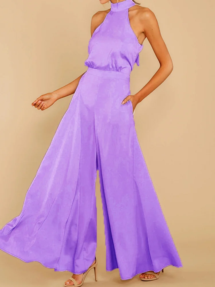 

Весенне-летний независимый женский модный сексуальный комбинезон с широкими штанинами для похудения, прямая юбка с высокой талией