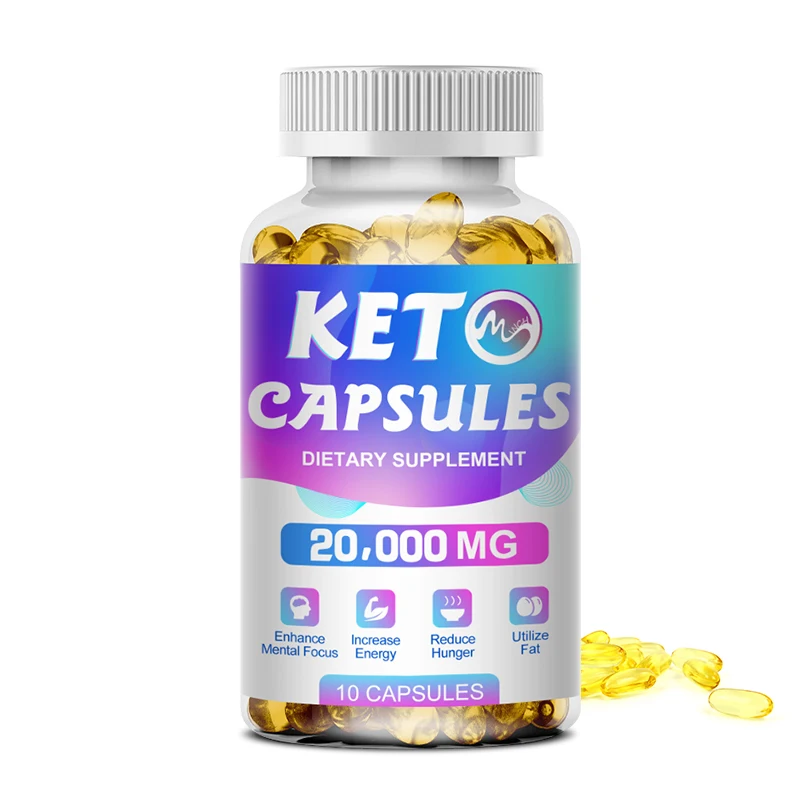 Pure Ketone Oil Capsules Keto Supplements Set for Health Ketogenic Diet Weight Loss Burn Fat Flat Belly for Men and Women