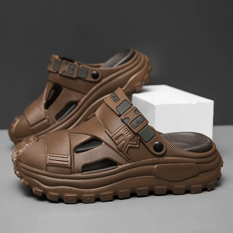 Summer Male Beach Outdoor Sandals Sports Men Shoe Casual Leisure Solid Colour Man Sneakers Hombre Footwear Stylish Light Leather