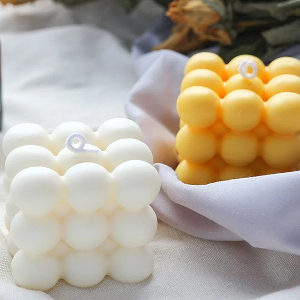 DIY Soy Wax Candle Mold for Aromatherapy Plaster Candles - Handmade 3D Silicone Mold