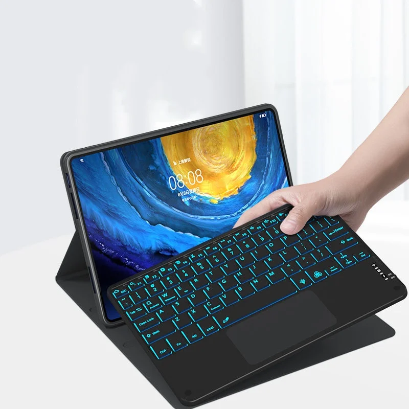 Case with Touchpad Keyboard for Honor MagicPad 2 Tablet Case Magnetic Backlit Keyboard for Honor Magic Pad 2 12.3 Keyboard Cover