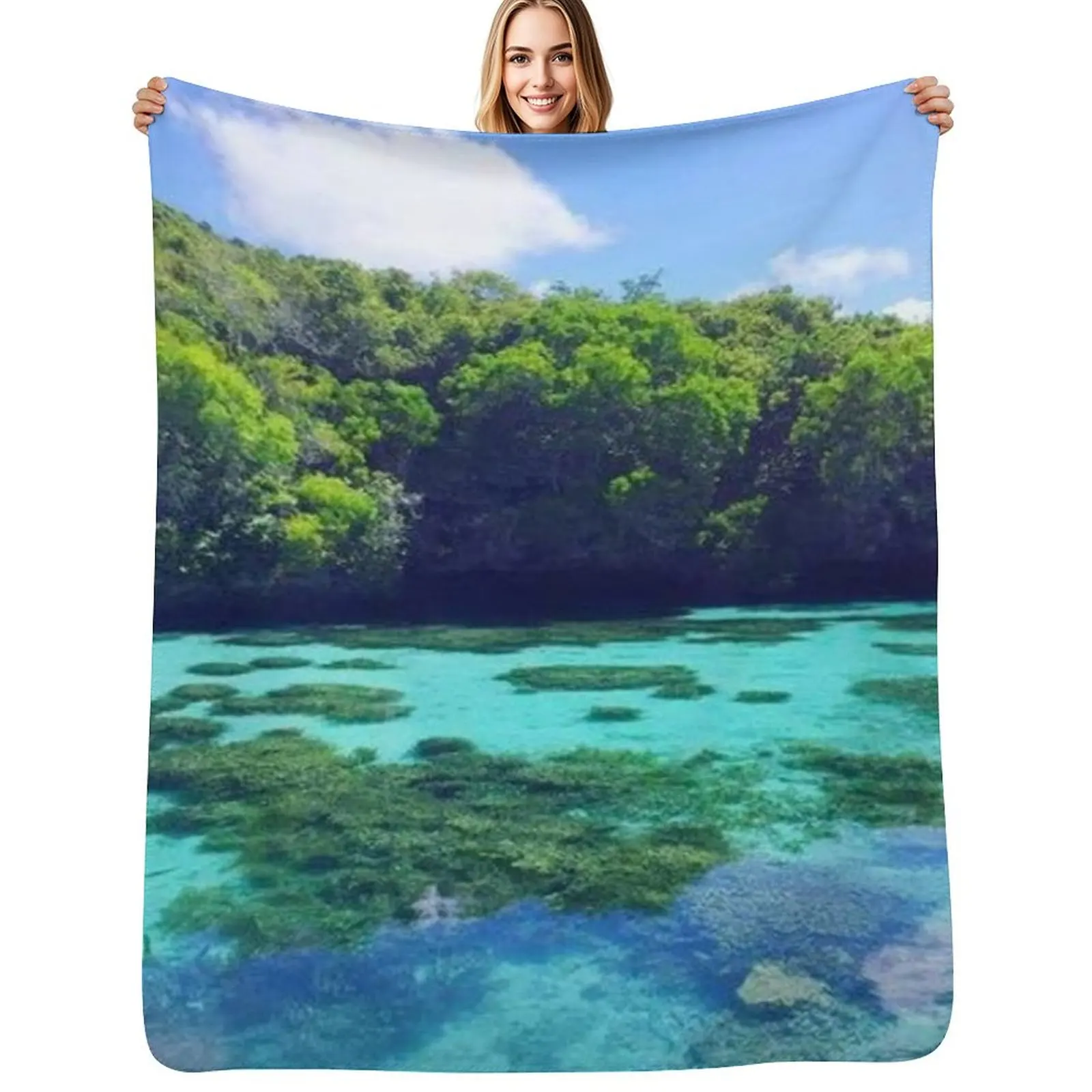 

New Caledonia Island Throw Blanket Moving Extra Large Throw for winter Weighted Blankets