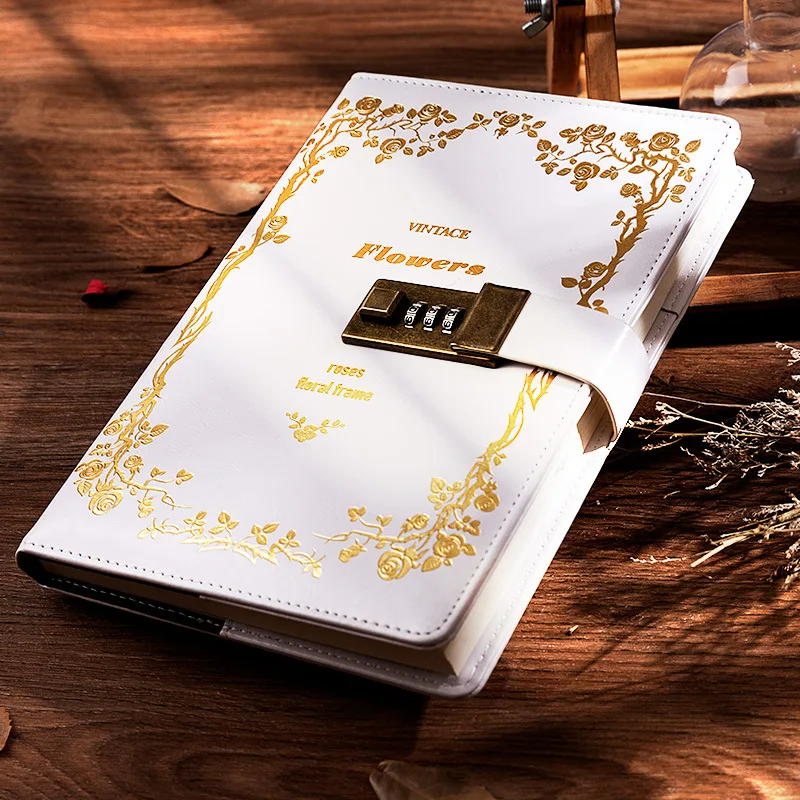 A5 B6 Handbook with Lock Password Book Creative Thickening Couple Diary Student Gift Birthday Notebook Sub