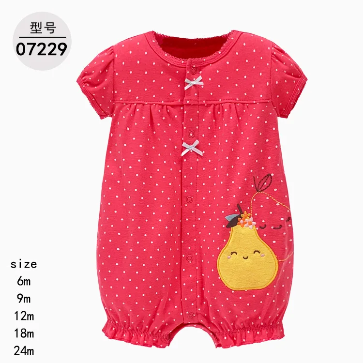 2024 New Spring Summer Infant Children Short-sleeved One-piece Jumpsuit Infant Clothes Baby Boy Clothes Girls Ropa De Bebe Niña