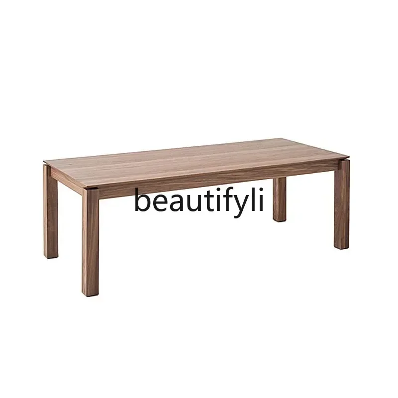 SS ss7486 North American black walnut living room large long desk all solid wood Nordic medieval rectangular dining table workbe