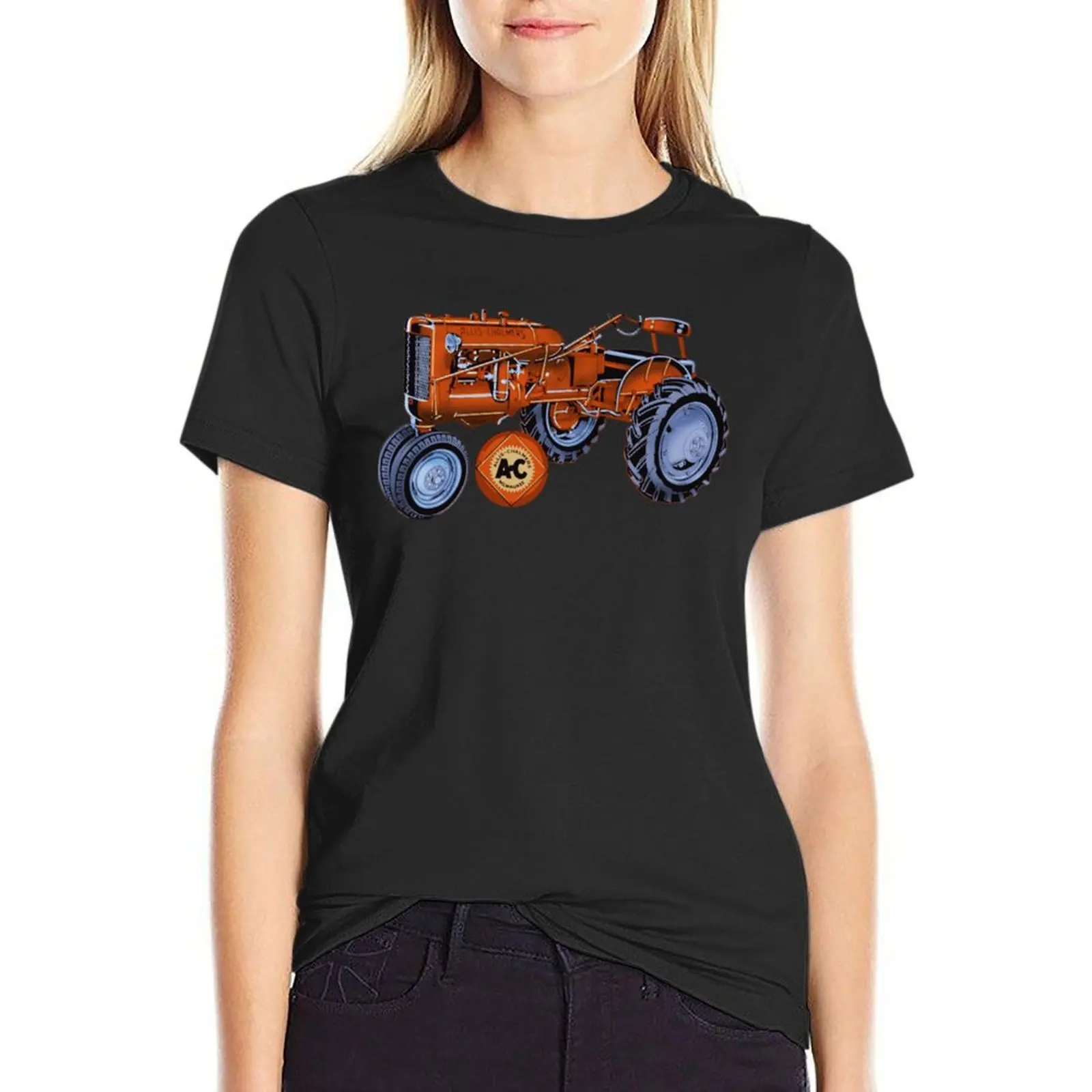 

Allis Chalmers Tractor USA T-Shirt Blouse animal print shirt for girls t shirt dress Women