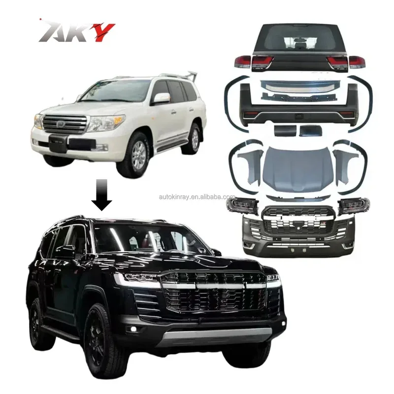 

easy installation for Land Cruiser Bodykit Lc200 2008-2020 Upgrade to Lc300 GR Sport 2025 New Style Grille S