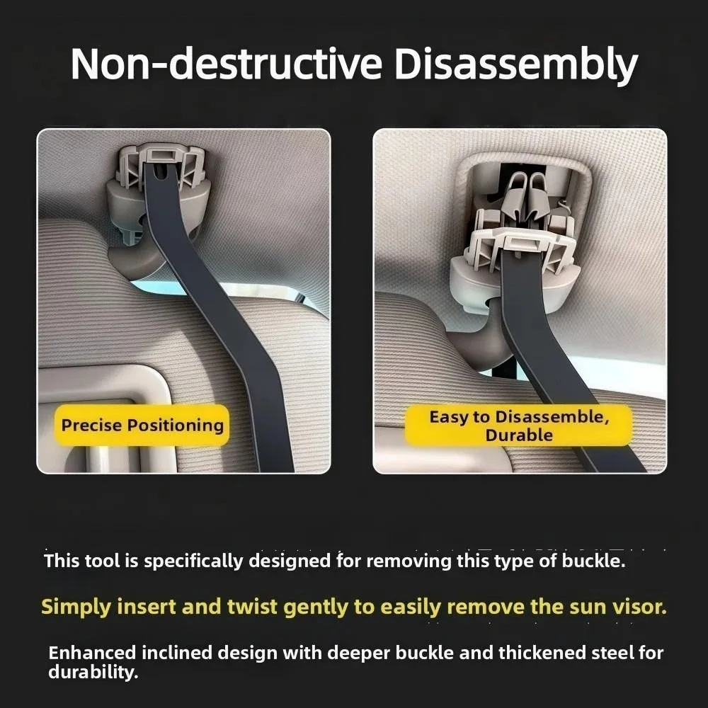 

MultiPurpose Car Roof Handle Removal Tool Scratch-resistant Anti-slip Vehicle Clip Removal Hook Long Handle Steel Handle Pry Bar