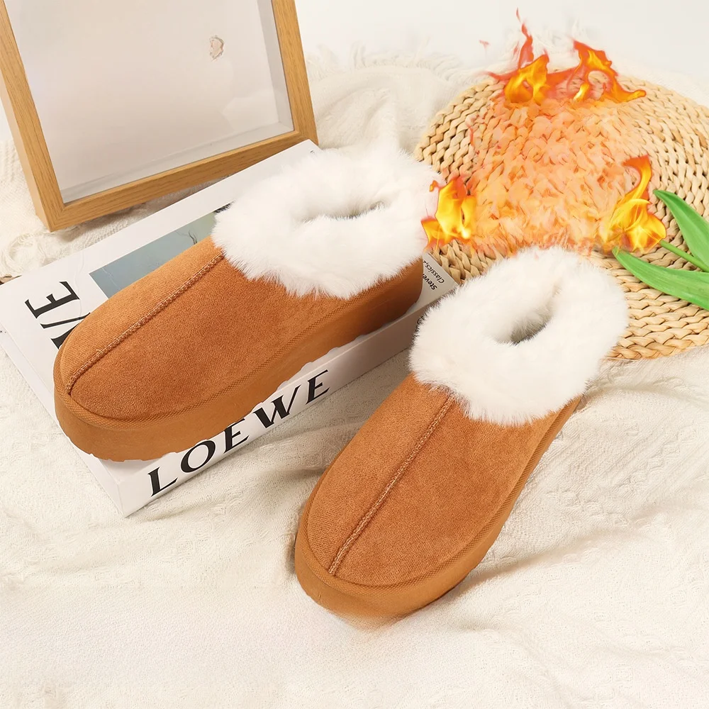 

Thickened Fleece Lined Winter Snow Boots Comfortable Soft Bottom Casual Wear Outerwear Booties Short Tube Polyester Fiber