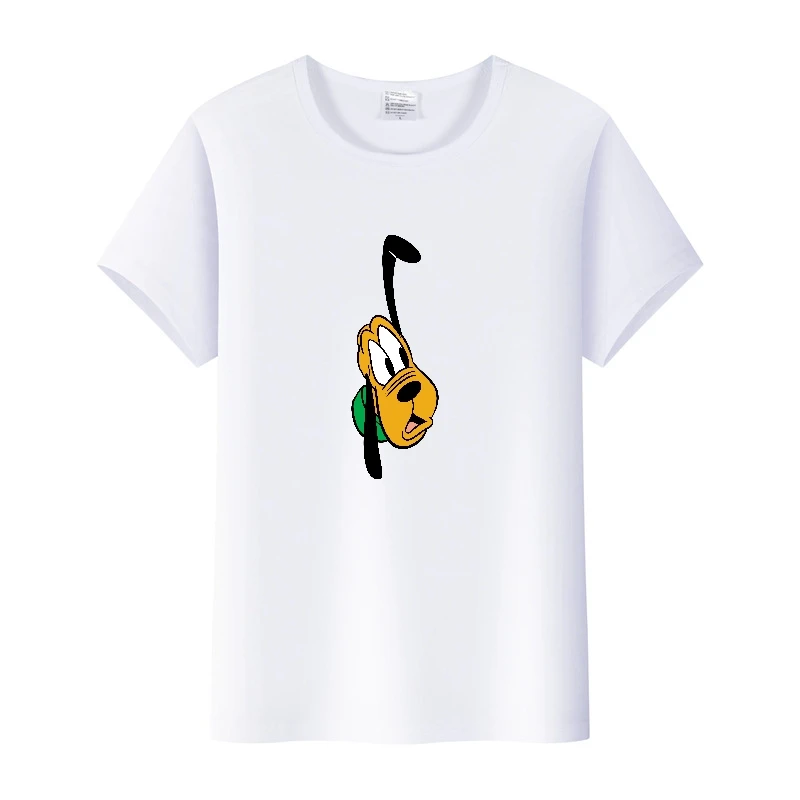 مضحك ديزني الكرتون تيز ميكي ماوس بلوتو الجرافيك امرأة 2024 الصيف المحاصيل القمم رجالي تي شيرت ملابس فضفاضة الجرونج Y2K البلوزات