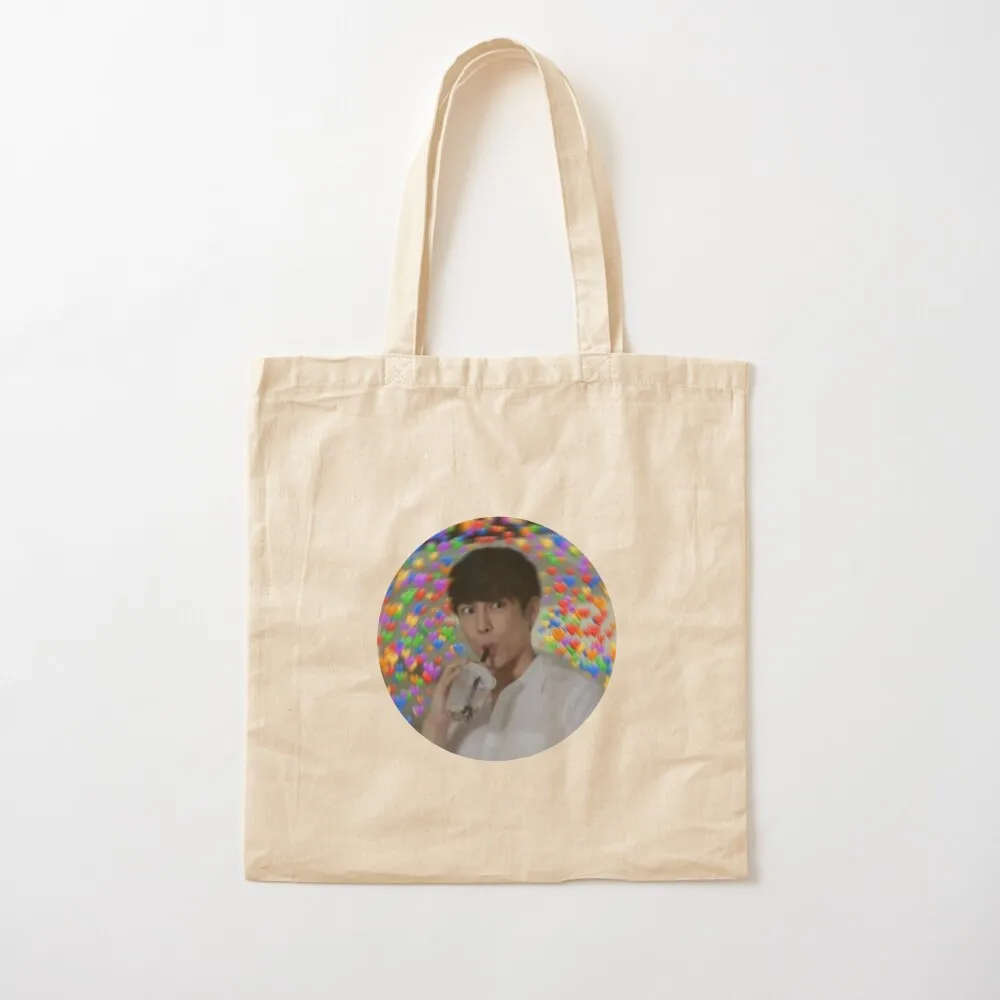 

TharnType bubble tea meme Tote Bag reusable shopping bag university shopper the large Canvas