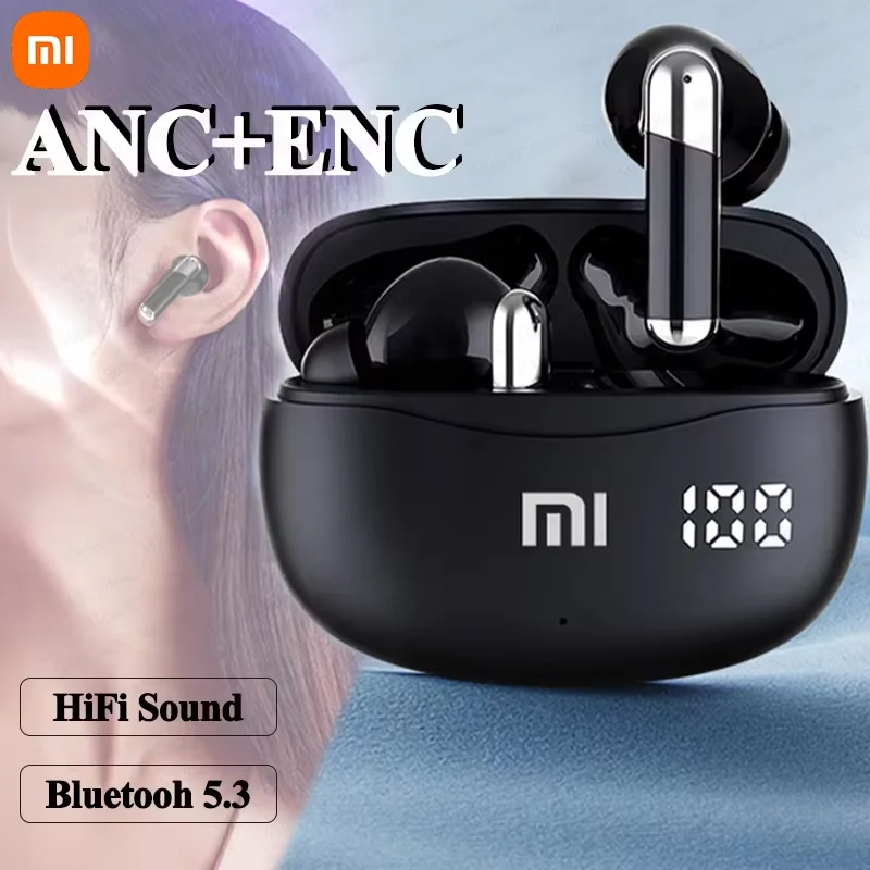 XIAOMI E3B Bluetooth5.3 Wireless Earphone TWS Active Noise Cancelling Headphone LED Display In Ear ANC+ENC Headset Mic Earbuds