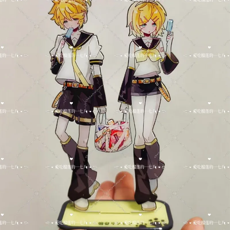 

Anime Peripherals Cute Kagamine Len Twins Figure Acrylic Stand Kagamine Rin Figurine Standing Plate Decoration Collection Toys
