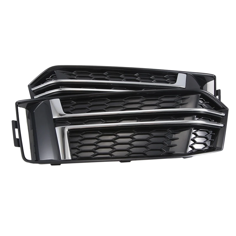 1 Pair Car Air Guide Grille Front Bumper Grille(LH+RH)8W0807681F 8W0807682F ABS Automotive Supplies For  A4 2016-2020