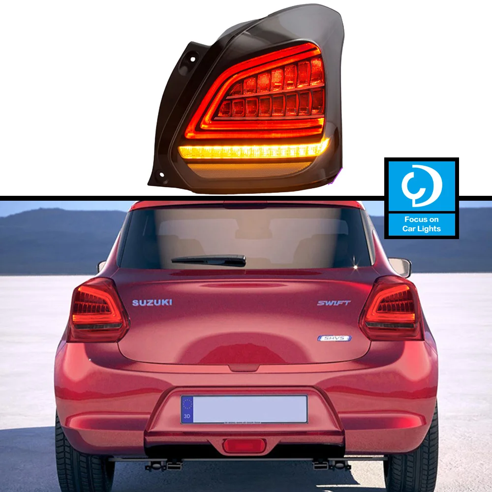 

Taillights Styling for Suzuki Swift Taillights 2017-2019 LED DRL Running Signal Brake Reversing Parking Lighthouse Facelift 2PCS