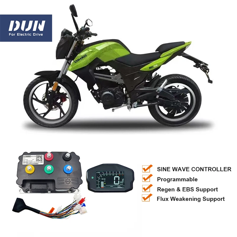 

Electric Motorcycle Controller 84V ND84530 330A 5000w BLDC Programmable with DKD ONE-LIN Display For QS Spoke E-Bicycle