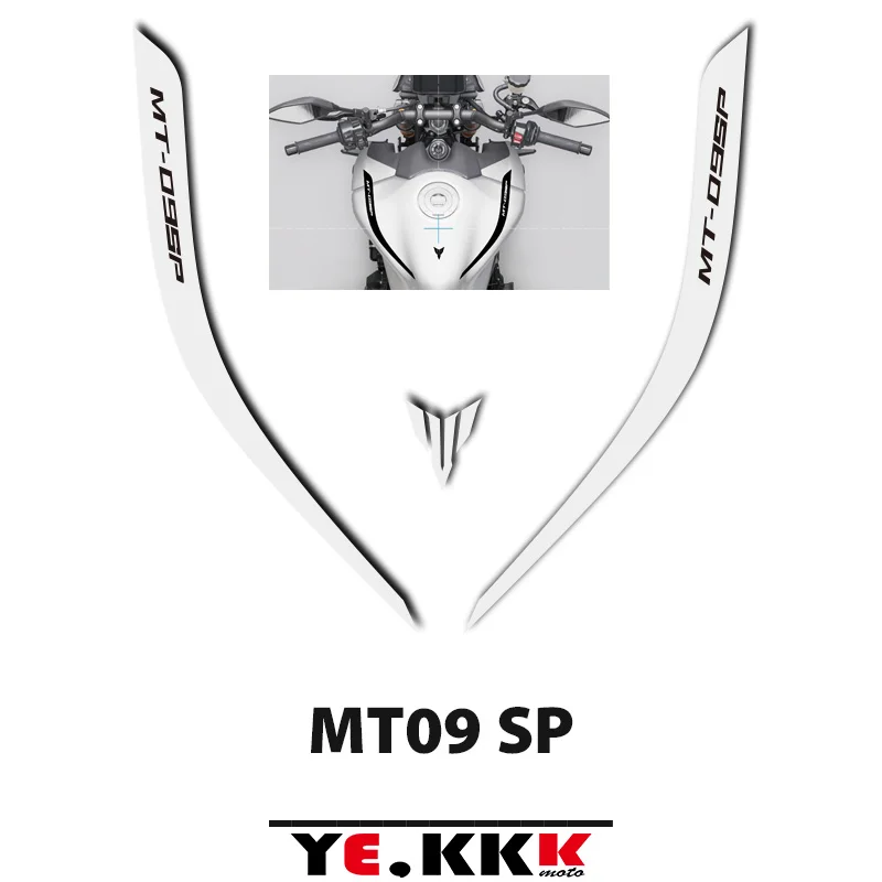 Pegatinas de vinilo reflectantes para motocicleta Yamaha MT09SP MT-09 SP, calcomanías para tanque, logotipo