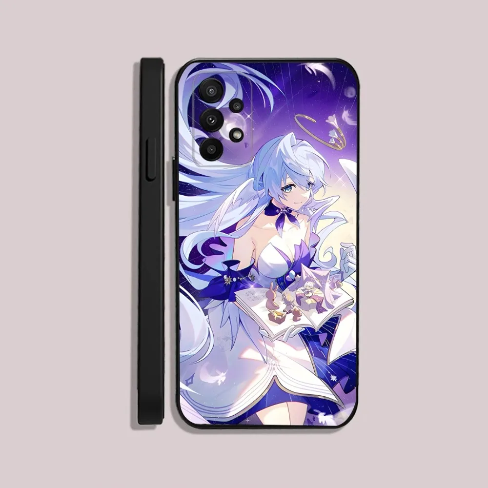 Honkai Star Rail Robin Telefoon Hoesje Voor Samsung S24,23,22,30,21,10,9,Ultra,Plus,Lite, Fe, 5G Zwart Zacht Hoesje