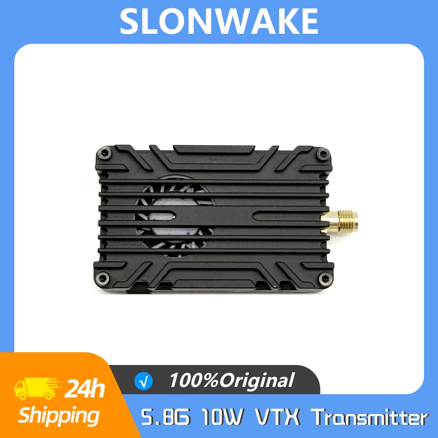 SLONWAKE Reaper Extreme Infinity 5.8G 10W 80CH FPV VTX avec micro intégré, ventilateur, mode Pit, émetteur vidéo longue portée pour drone