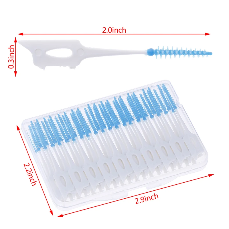 40Pcs/Box Push-Pull Interdental Brush 0.7mm Gum Orthodontic Wire Brush Oral Care