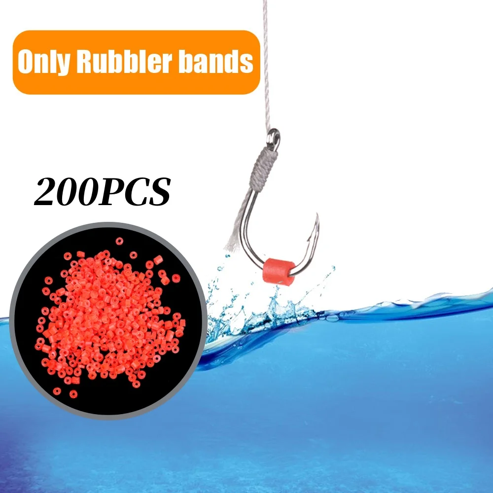 

200PCS/Bag Durable Red High Elastic Latex Raw Ring Rubber Bands For Bloodworm Bait Granulator Bait Fishing Tackle Accessories