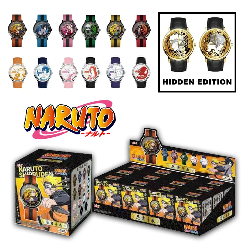 

Аутентичные часы Naruto Shippuden Ninja, слепая коробка, коллекция друзей, совместная коллекция, модные периферийные часы, коллекционные загадочные коробки, подарки