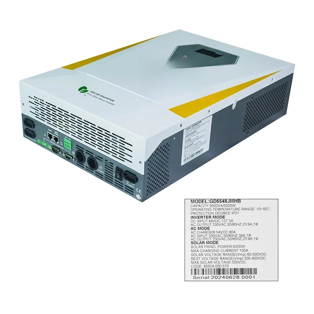 Inverter ibrido 6.2kw Connected alla rete Inverter 6200w Off-Grid Solar Inverter 6.2kw con controller solare 100A per off-Grid