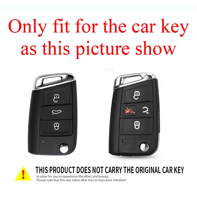 Zinc Alloy+ Leather Full Cover Car Key Case for Volkswagen VW Golf 7 ALLTRACK MK7 for Skoda Octavia A7 SEAT For SEAT Ateca Leon