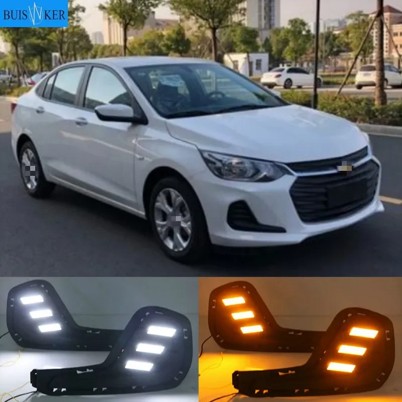 

2PCS For Chevrolet Cavalier 2020 12V ABS LED DRL Daytime Running Lights Turn Signal Fog Lamp Car Styling