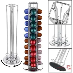 Coffee Pod Holder Coffee Capsules Dispensing Tower Stand Fits 40 For Nespresso Capsules Storage Tower Stand Coffee Rack