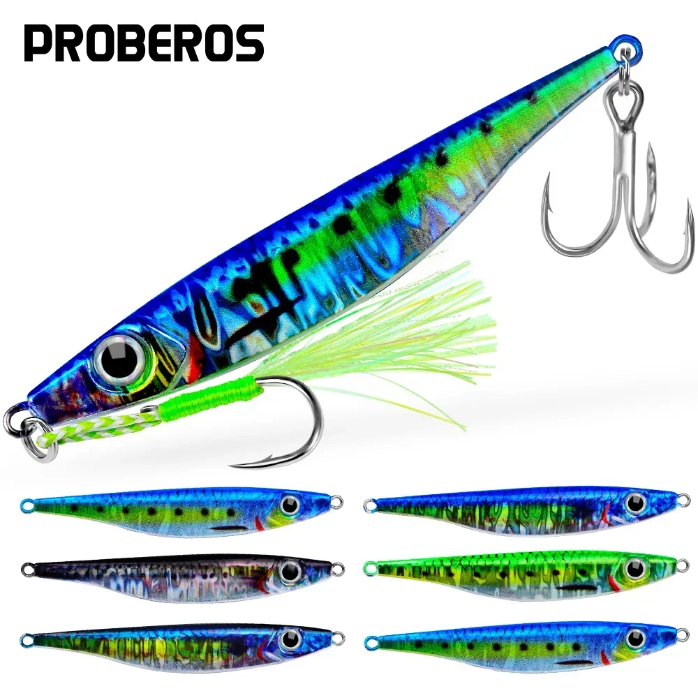

PROBEROS 5 шт. разноцветные металлические приманки для рыбалки 10 г 17 г 21 г 28 г 40 г искусственная приманка для морской пресной воды аксессуары для рыбалки
