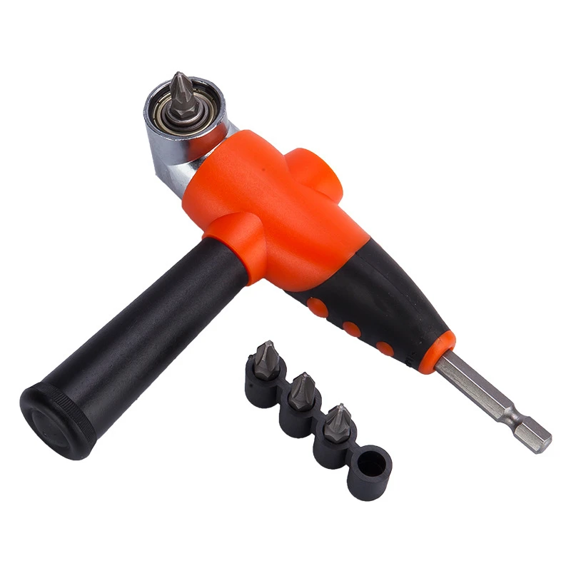 105 Degree Angle Driver Screwdriver 1/4 inch Hex Wrench Drill Bit Magnetic Socket Holder Adjustable Turning Nozzles Power Tool