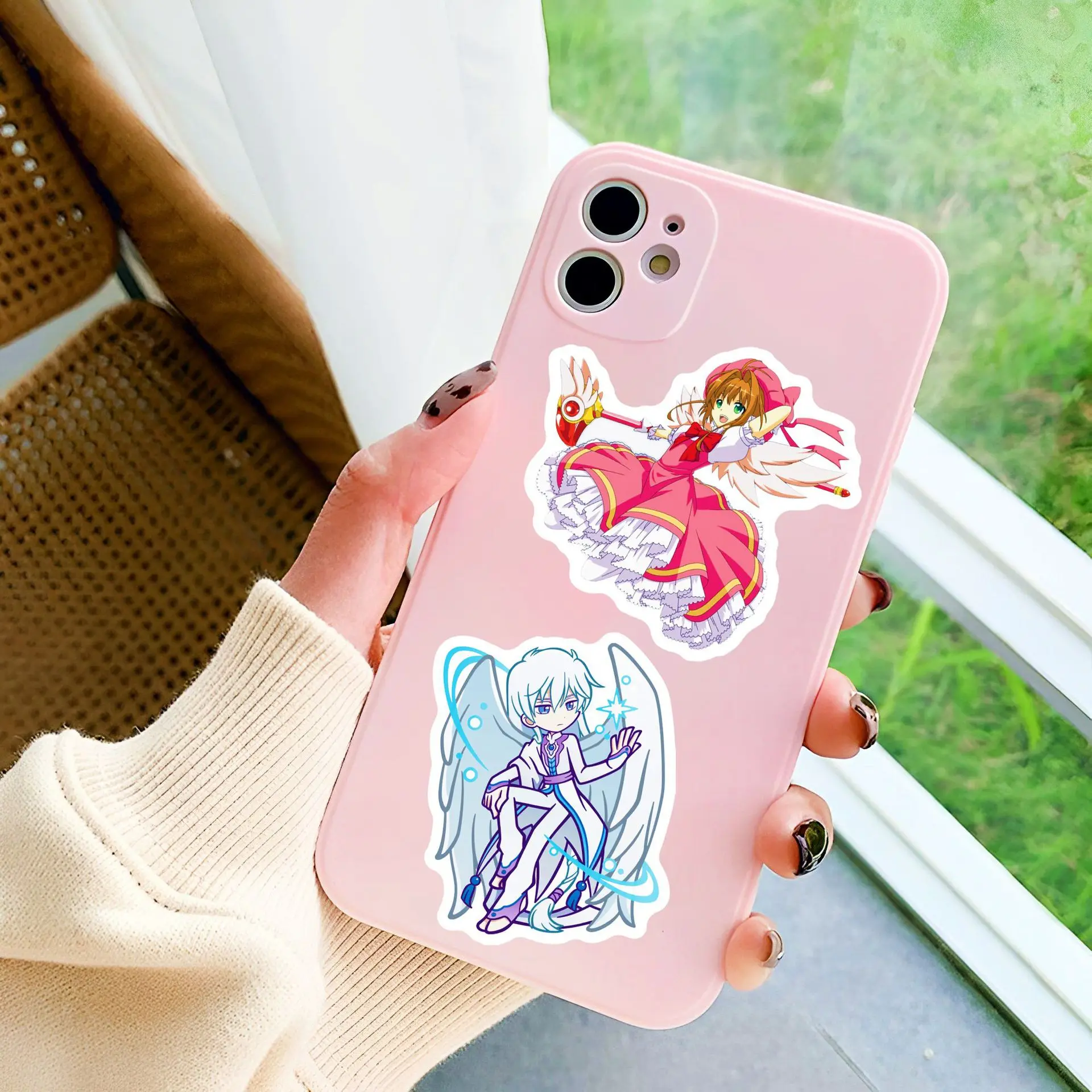 50Pcs Japanese Anime Cardcaptor Sakura Stickers Waterproof Vinyl Kawaii Stickers for Kids Teens Adult Skateboard Computer Laptop