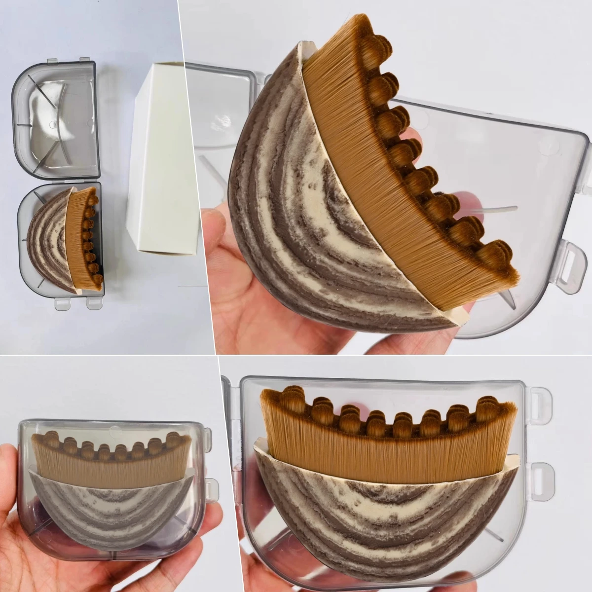 Przenośna szczotka do masażu limfatycznego twarzy dla delikatnej peelingu i konturowania, miękkie włosie, urządzenie do spa domowego, modelowanie twarzy.