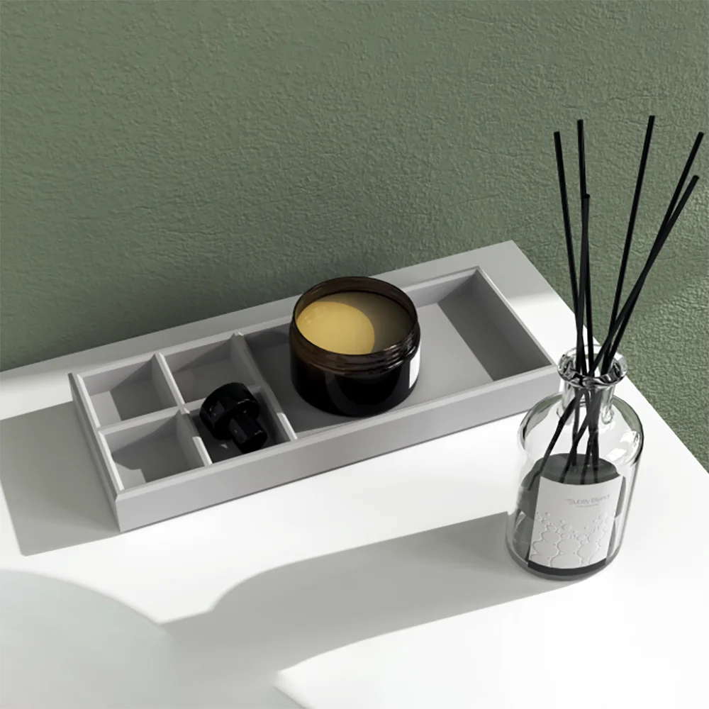 

Silicone Mold for Rectangular Cement Tray, Jesmonite Bathroom & Living Room Organizer, Stylish & Functional