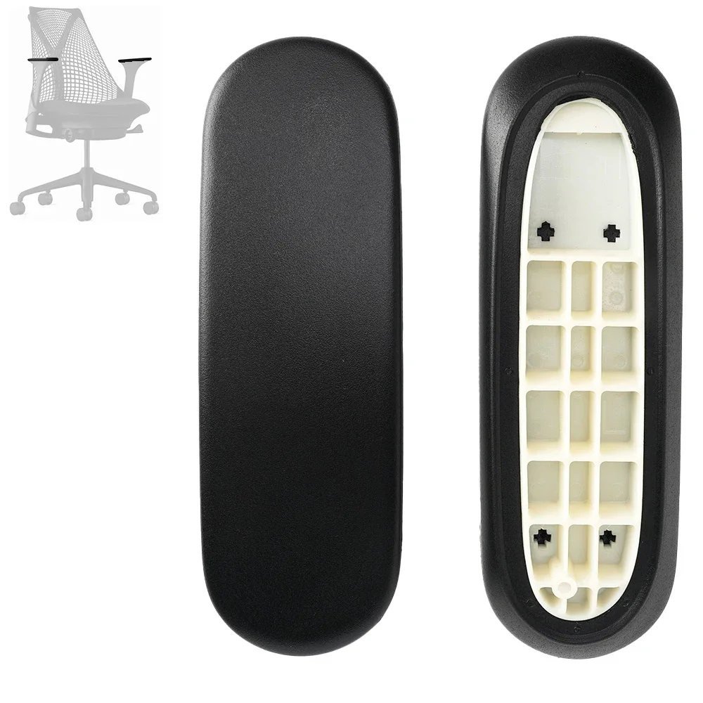 Arms Pads Caps Replacement for Herman Miller Sayl Office Home Computer Chair Armrest accessories Black and Gray Color 1 Pair