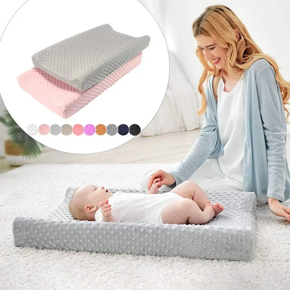 Soft Velvet Baby Fitted Sheet Minky Dot Breathable Bassinet Crib Sheet Foldable Elastic Newborn Changing Pad Cover