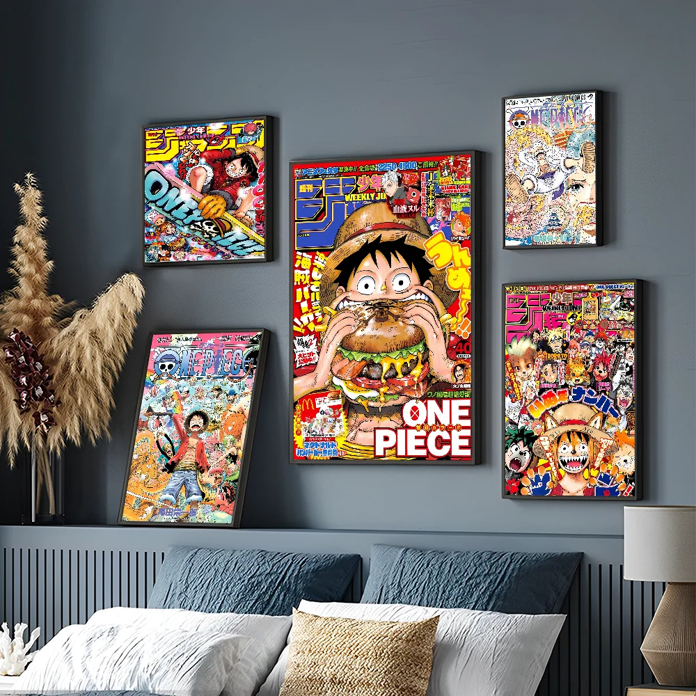 Anime O-One P-Piece Anime Posters Sticky Whitepaper Prints Posters Artwork Kawaii Room Decor