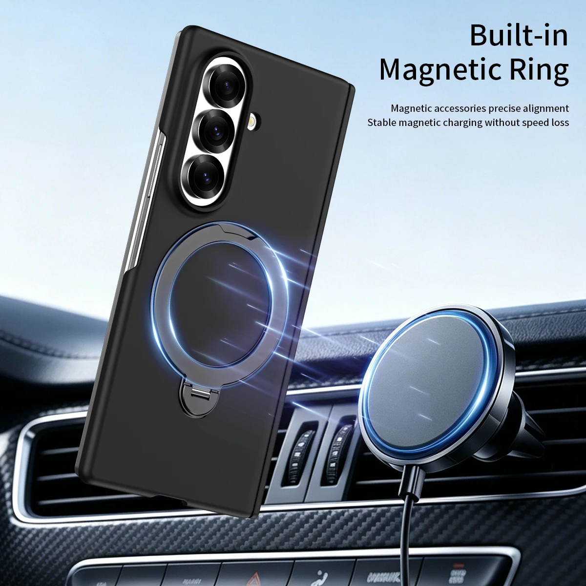 Business Hinge Phone Bag Case for Samsung Galaxy Z Fold 8 Ultra 5G Fold8 Fold7 Fold 7 6 5 4 Fold5 Fold6 Fold4 Stand Ring Cover