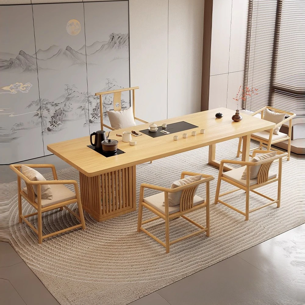 

New Chinese designer tea table tea household living room multi-person reception casual tea homestay zen