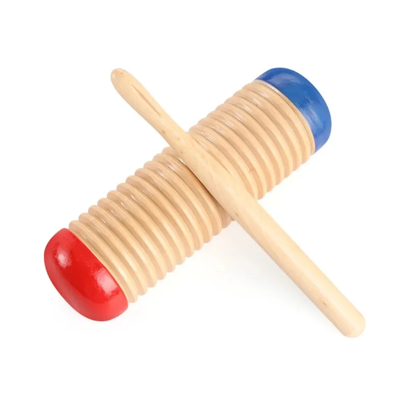 2023 Musical Instrument Rhythm Toy Wooden Guiro Music Toy for Baby Kid Child Early Educational Toys Tool Percussion with Mallet