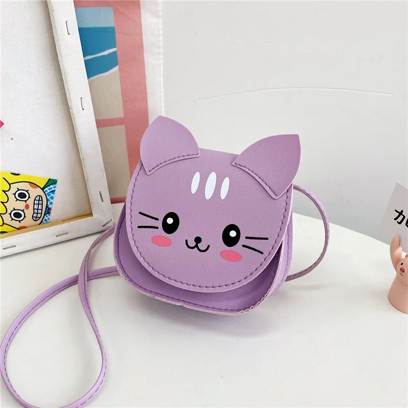 Children\'s bag Girl Cute little girl Fashion crossbody bag Fashion child kitten crossbody bag Baby fashion shoulder bag