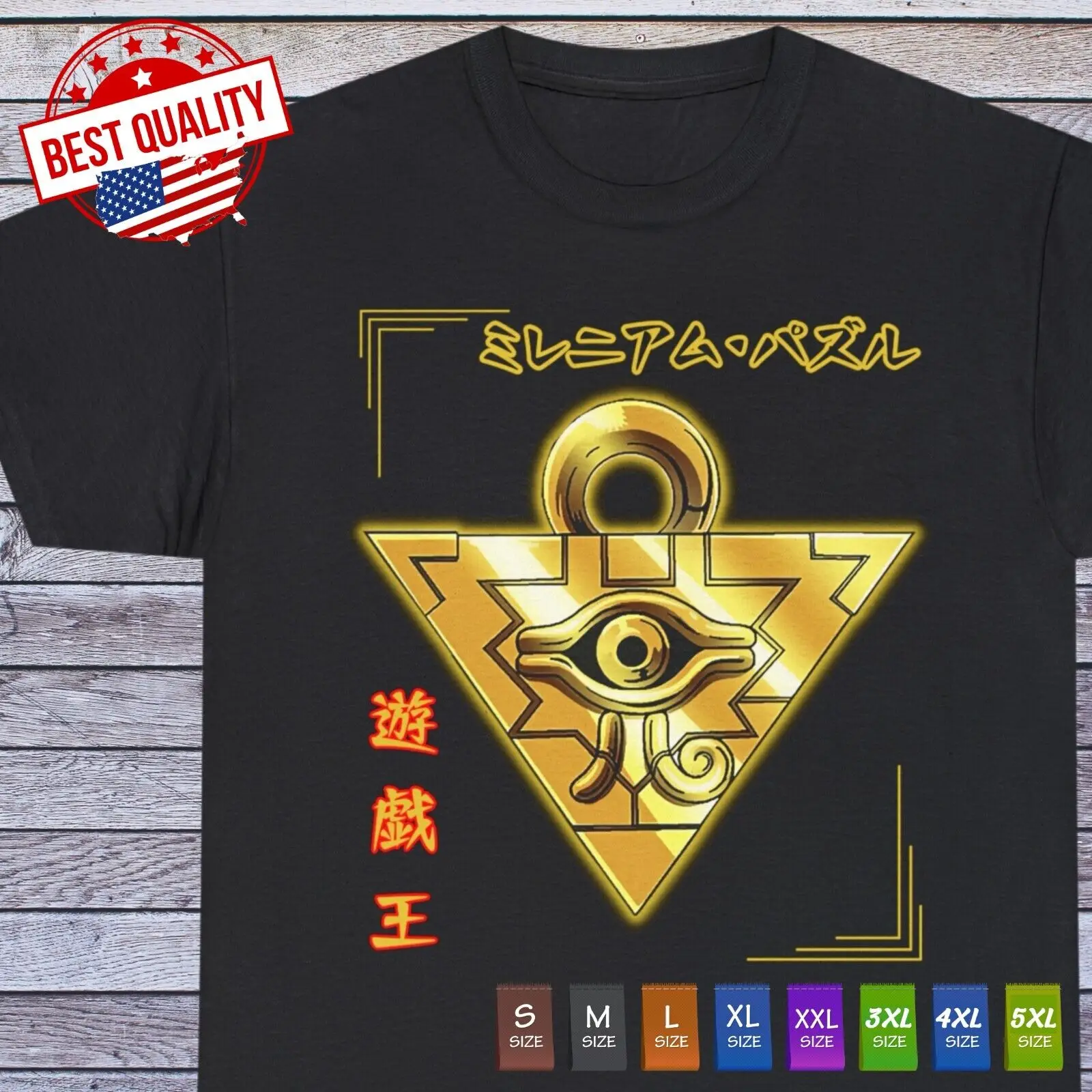 Millennium Puzzle T Shirt Yu Gi Oh Tee 90s Anime Clothing Cosplay Manga Japanese