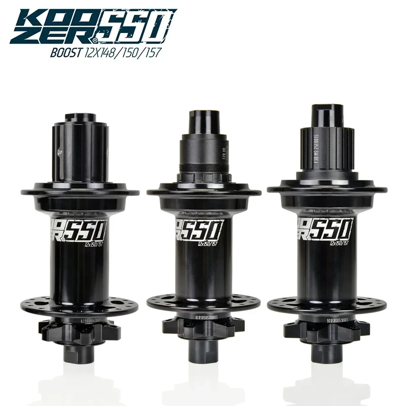 

KOOZER Bicycle Hubs One-piece Cr-Mo Steel Axle MTB AM/FR/DH E-bike 12x148mm 12x150mm 12x157mm Super Boost 32Holes HG XD MS 8-12S